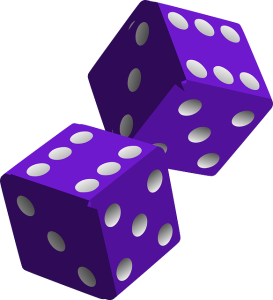 purple dices